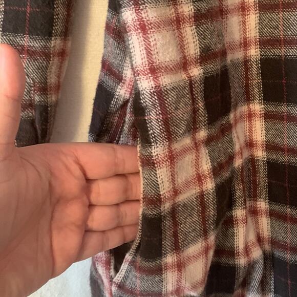 Levis mens large fleece lined plaid jacket gorp cool red black lumberjack outdoo - Picture 6 of 11